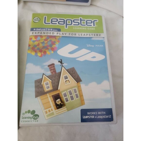 4 Leap Frog Leapster Games SpongeBob, Ratatouille,Disney Fairies & UP Used - Picture 4 of 5